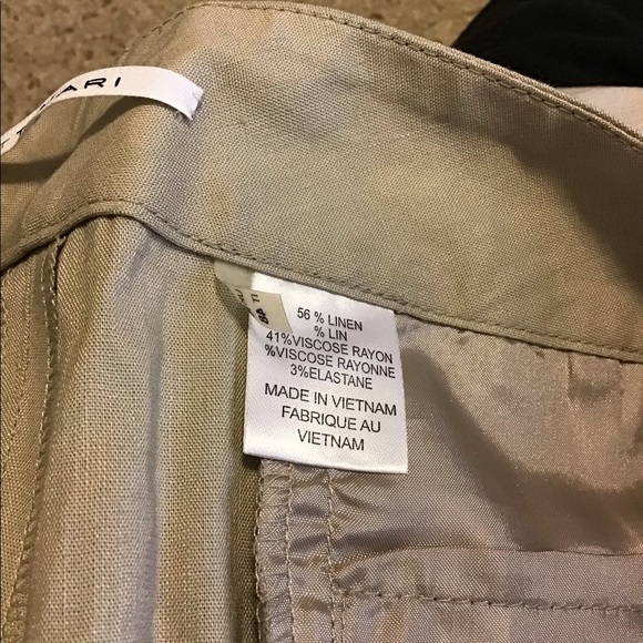 TAHARI THE HAZEL LINEN BLEND TROUSER PANTS IN SAND DUNE SZ 12 UNLINED - Picture 8 of 8